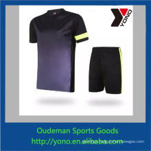 Newly style black and green comfortable men soccer jersey for online sell